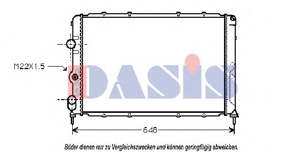 Радиатор, охлаждение двигателя AKS DASIS 181350N