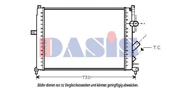 Радиатор, охлаждение двигателя AKS DASIS 181410N