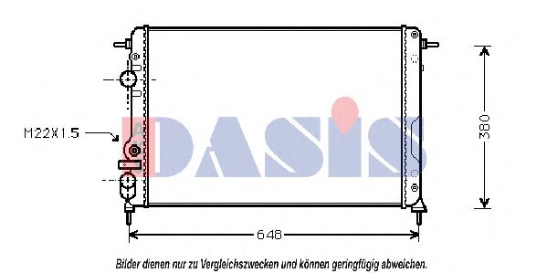 Радиатор, охлаждение двигателя AKS DASIS 181630N