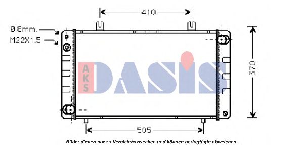 Радиатор, охлаждение двигателя AKS DASIS 190001N