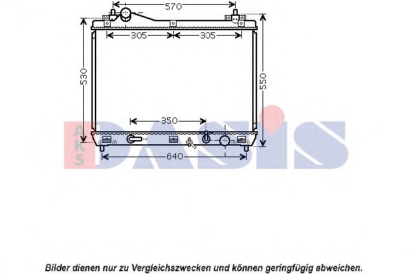 Радиатор, охлаждение двигателя AKS DASIS 320042N