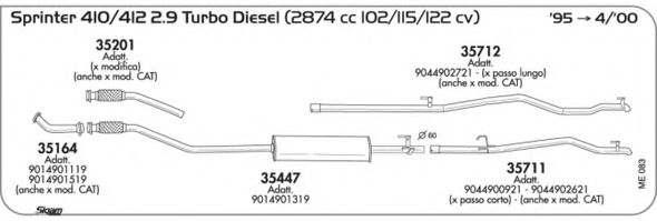 Система выпуска ОГ AKS DASIS SGME083