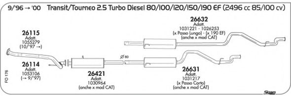 Система выпуска ОГ AKS DASIS SGFO176