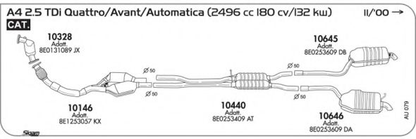 Система выпуска ОГ AKS DASIS SGAU079