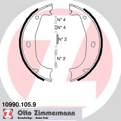 Комплект тормозных колодок, стояночная тормозная система ZIMMERMANN 10990.105.9