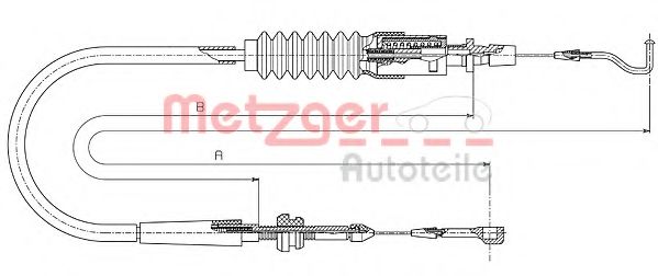 Тросик газа METZGER 14.4304