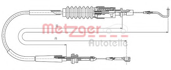 Тросик газа METZGER 14.4305