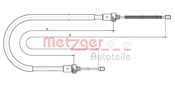 Трос, стояночная тормозная система METZGER 10.6892