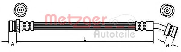 Тормозной шланг METZGER 4110833