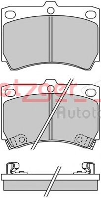 Комплект тормозных колодок, дисковый тормоз METZGER 1170250