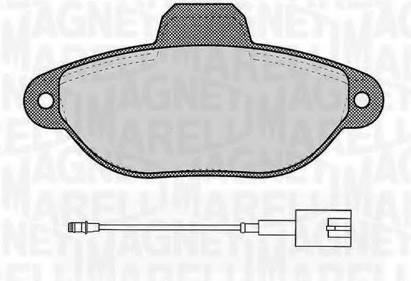 Комплект тормозных колодок, дисковый тормоз MAGNETI MARELLI 363916060454