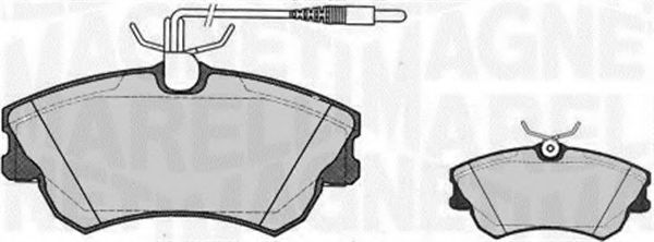 Комплект тормозных колодок, дисковый тормоз MAGNETI MARELLI 363916060816