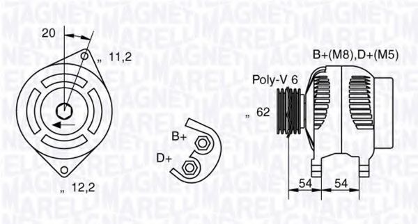 Генератор MAGNETI MARELLI 063730028010