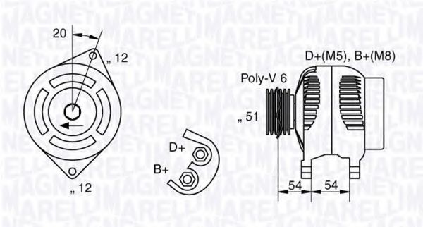 Генератор MAGNETI MARELLI 063321836010