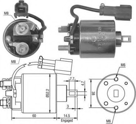 Тяговое реле, стартер MAGNETI MARELLI 940113050445