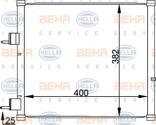 Конденсатор, кондиционер BEHR HELLA SERVICE 8FC 351 036-421