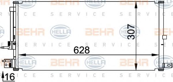 Конденсатор, кондиционер BEHR HELLA SERVICE 8FC 351 318-401