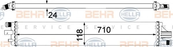 Радиатор, охлаждение двигателя BEHR HELLA SERVICE 8MK 376 912-101