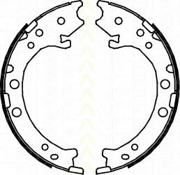 Комплект тормозных колодок; Комплект тормозных колодок, стояночная тормозная система TRISCAN 8100 40008