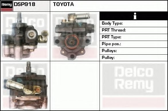 Гидравлический насос, рулевое управление DELCO REMY DSP918