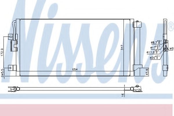 Конденсатор, кондиционер NISSENS 940334