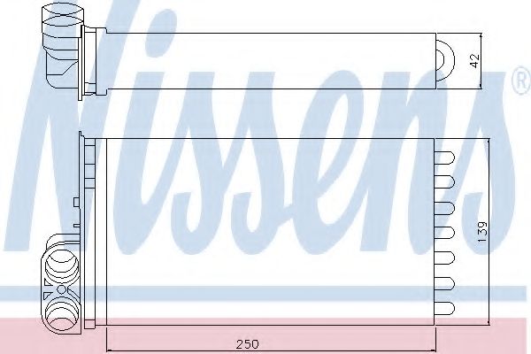 Теплообменник, отопление салона NISSENS 71154