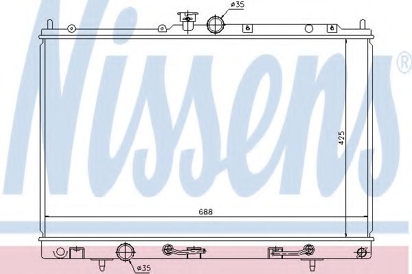 Радиатор, охлаждение двигателя NISSENS 62893