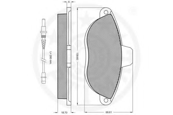 Комплект тормозных колодок, дисковый тормоз FIRST LINE FBP1239