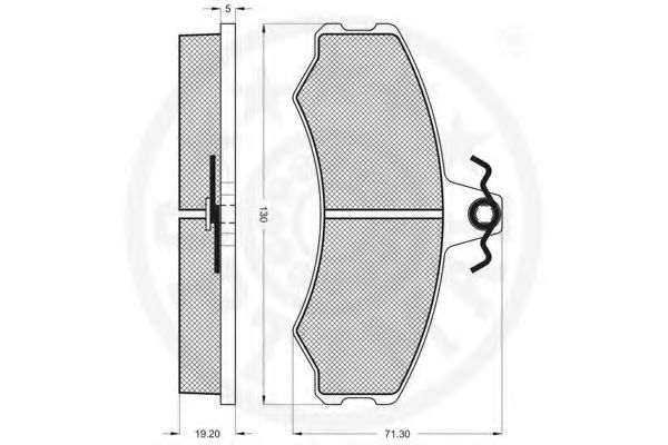 Комплект тормозных колодок, дисковый тормоз OPTIMAL 9292
