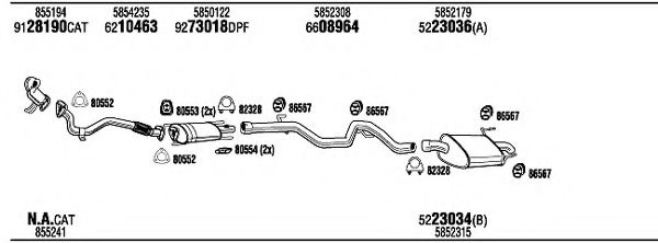 Система выпуска ОГ FONOS OPH17940BC