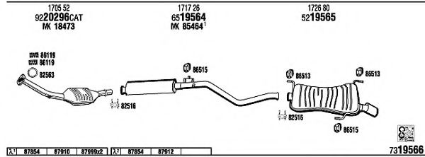 Система выпуска ОГ FONOS PE30636
