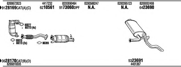 Система выпуска ОГ FONOS REH23077BB