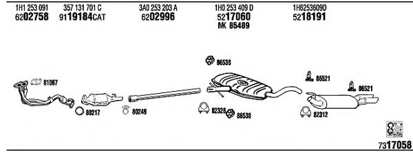 Система выпуска ОГ FONOS VW23009