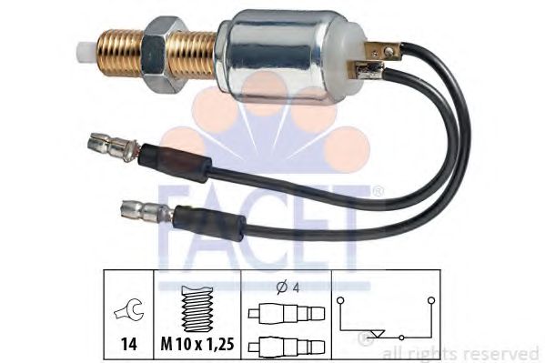 Выключатель фонаря сигнала торможения FACET 7.1028