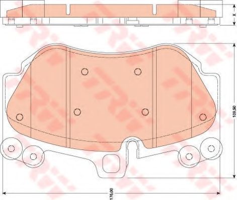 Комплект тормозных колодок, дисковый тормоз TRW GDB1764