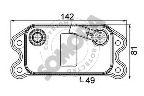 масляный радиатор, двигательное масло SOMORA 361465