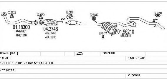 Система выпуска ОГ MTS C100019012725