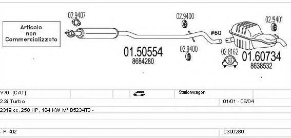 Система выпуска ОГ MTS C390280010874
