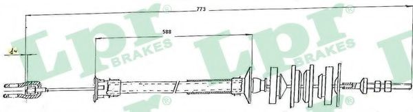 Трос, управление сцеплением COFLE 11304