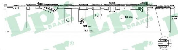 Трос, стояночная тормозная система LPR C1280B