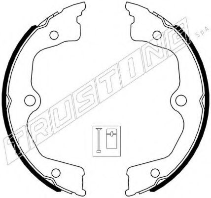 Комплект тормозных колодок, стояночная тормозная система TRUSTING 044.030