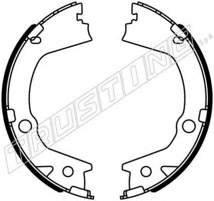 Комплект тормозных колодок, стояночная тормозная система TRUSTING 040.164