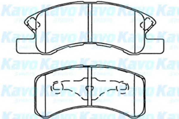 Комплект тормозных колодок, дисковый тормоз KAVO PARTS BP-1515