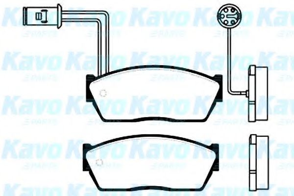 Комплект тормозных колодок, дисковый тормоз KAVO PARTS BP-2006