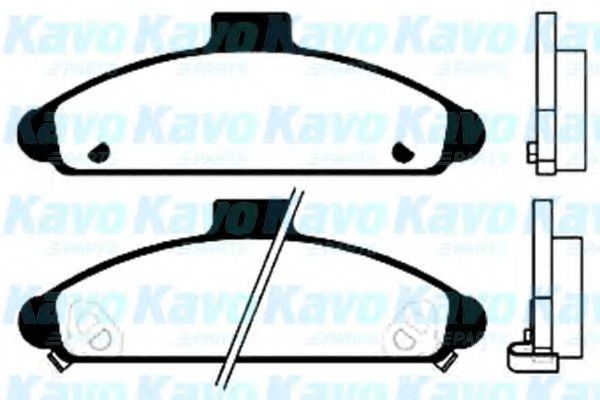 Комплект тормозных колодок, дисковый тормоз KAVO PARTS BP-3005