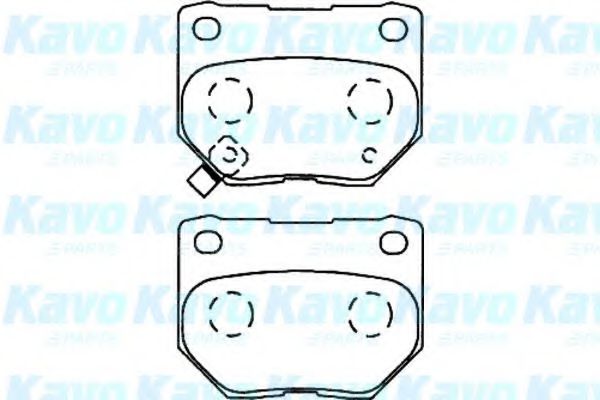 Комплект тормозных колодок, дисковый тормоз KAVO PARTS BP-8015