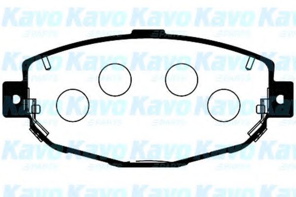Комплект тормозных колодок, дисковый тормоз KAVO PARTS BP-9075