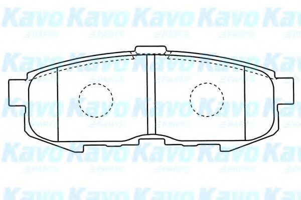 Комплект тормозных колодок, дисковый тормоз KAVO PARTS BP-4569