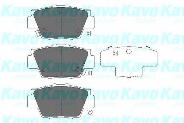 Комплект тормозных колодок, дисковый тормоз KAVO PARTS KBP-2032