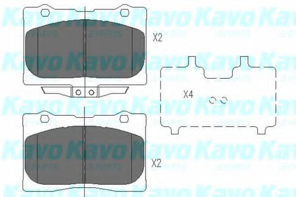 Комплект тормозных колодок, дисковый тормоз KAVO PARTS KBP-2039